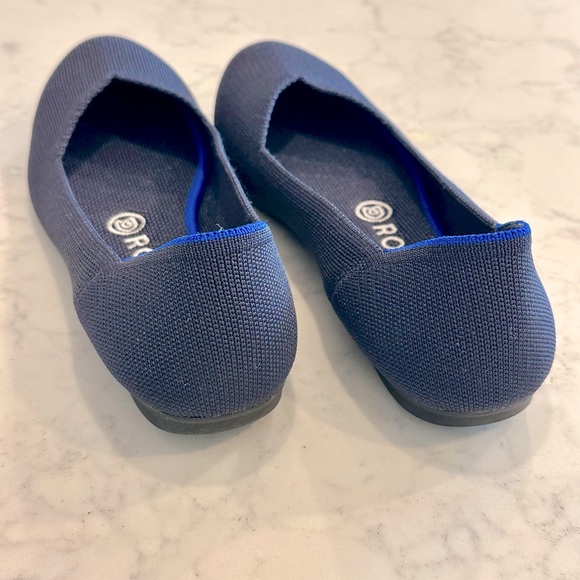 Rothy’s Maritime Navy Blue Soft Flexible Knit Slip On Flats Round Toe Sz 7.5 - Picture 3 of 6